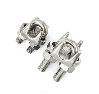 جودة  DIN 741 Drop Forged Stainless Steel Wire Rope Clamp For Cable End Connections مصنع