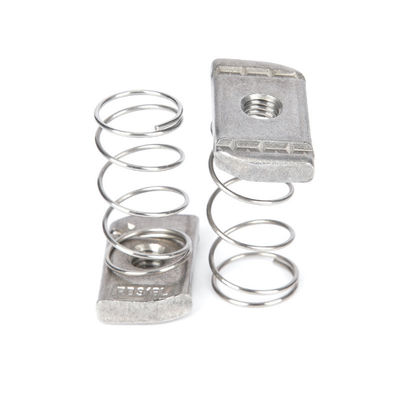 جودة  Stainless Steel Spring Channel Nuts Precision Machined Galvanized/Zinc/Nickel Plated Chamfered Edges for Mining Application مصنع